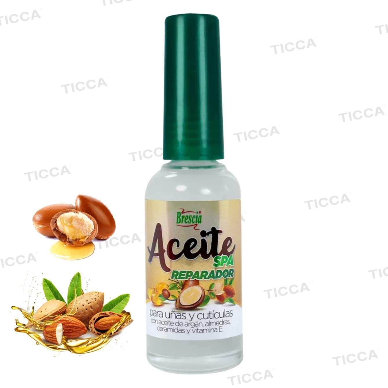 ACEITE DE CUTICULAS DE ARGAN Y ALMENDRAS CON PINCEL 15ml BRESCIA - Imagen 1