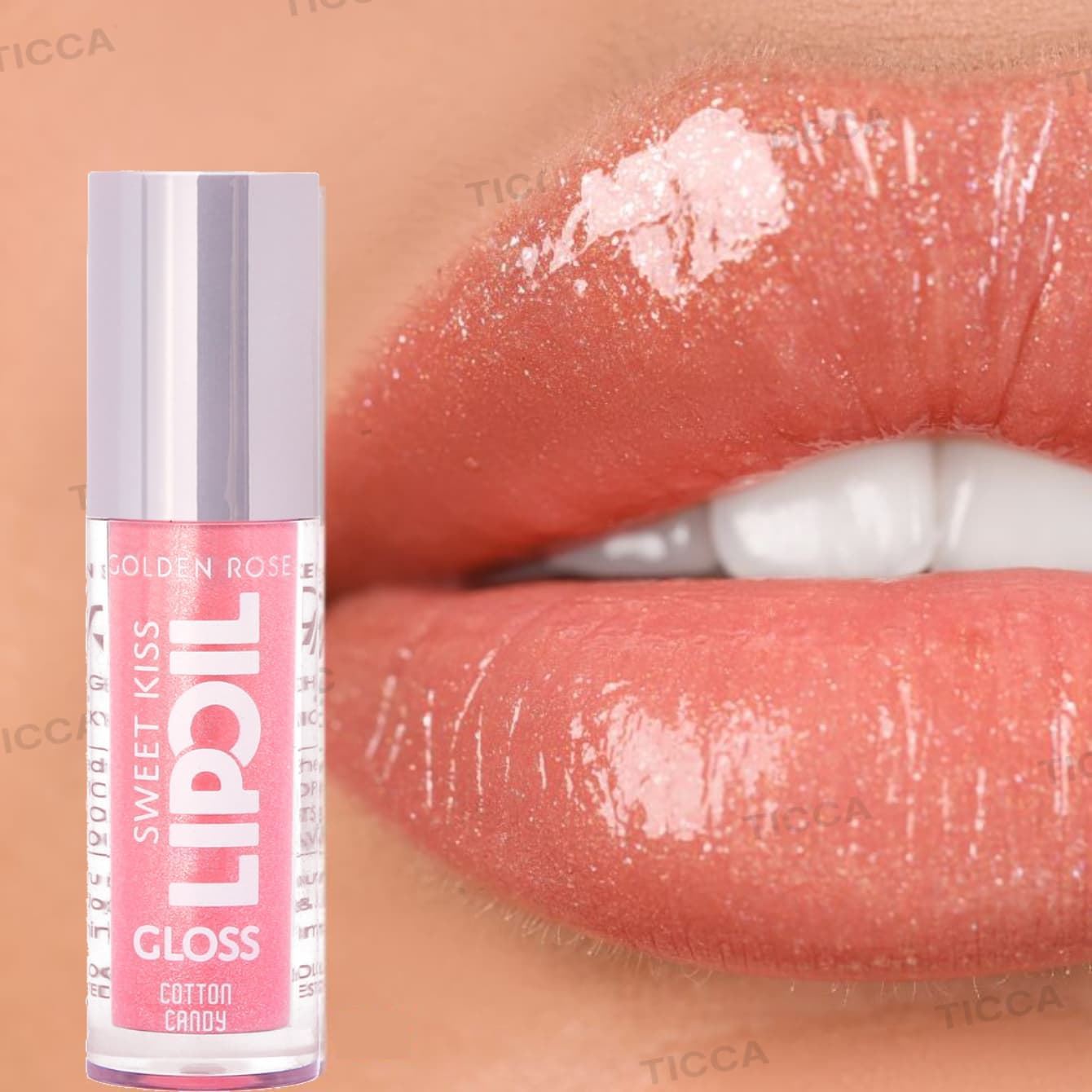 ACEITE LABIAL SWEET KISS LIP OIL BRILLO ALGODON DE AZUCAR  4,7ml | GOLDEN ROSE - Imagen 2