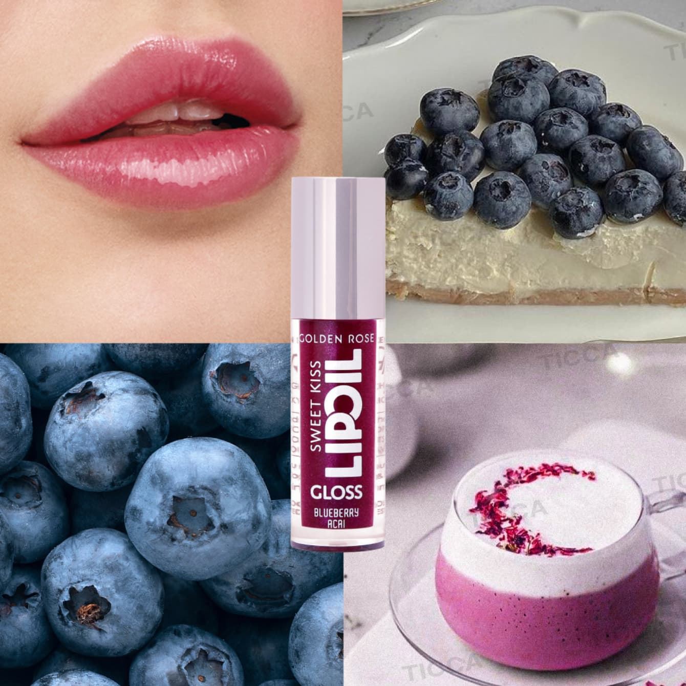 ACEITE LABIAL SWEET KISS LIP OIL BRILLO ARANDANO+ACAI  4,7ml | GOLDEN ROSE - Imagen 3