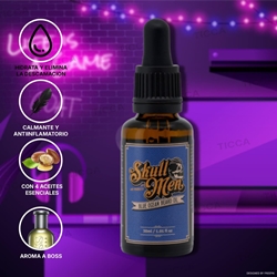 ACEITE PARA BARBA "BLUE OCEAN" 30ml | SKULL MEN - Imagen 1