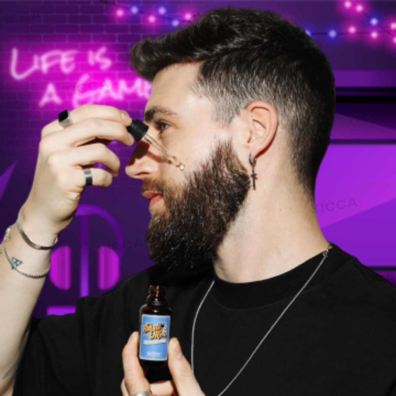 ACEITE PARA BARBA "BLUE OCEAN" 30ml | SKULL MEN - Imagen 2