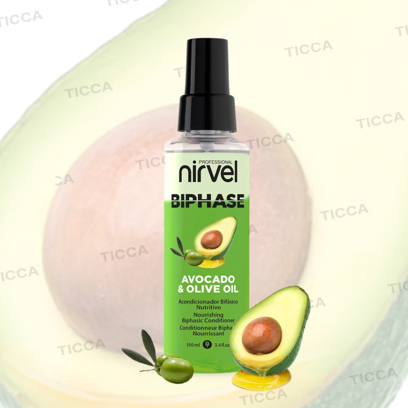 ACONDICIONADOR BIFASICO CON AGUACATE Y AOVE 100ml | NIRVEL PROFESIONAL - Imagen 4