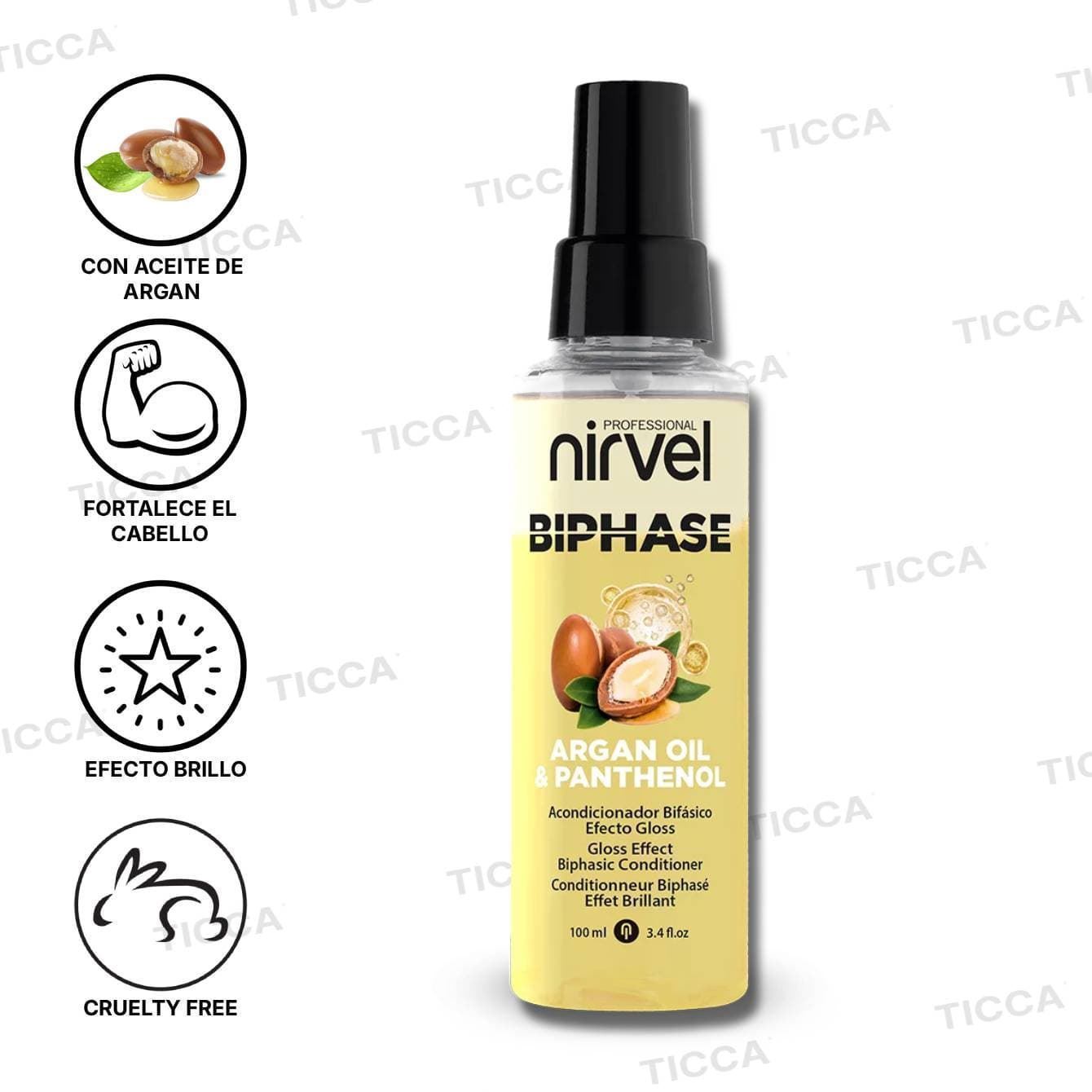 ACONDICIONADOR BIFASICO CON ARGAN Y PANTENOL 100ml | NIRVEL PROFESIONAL - Imagen 1