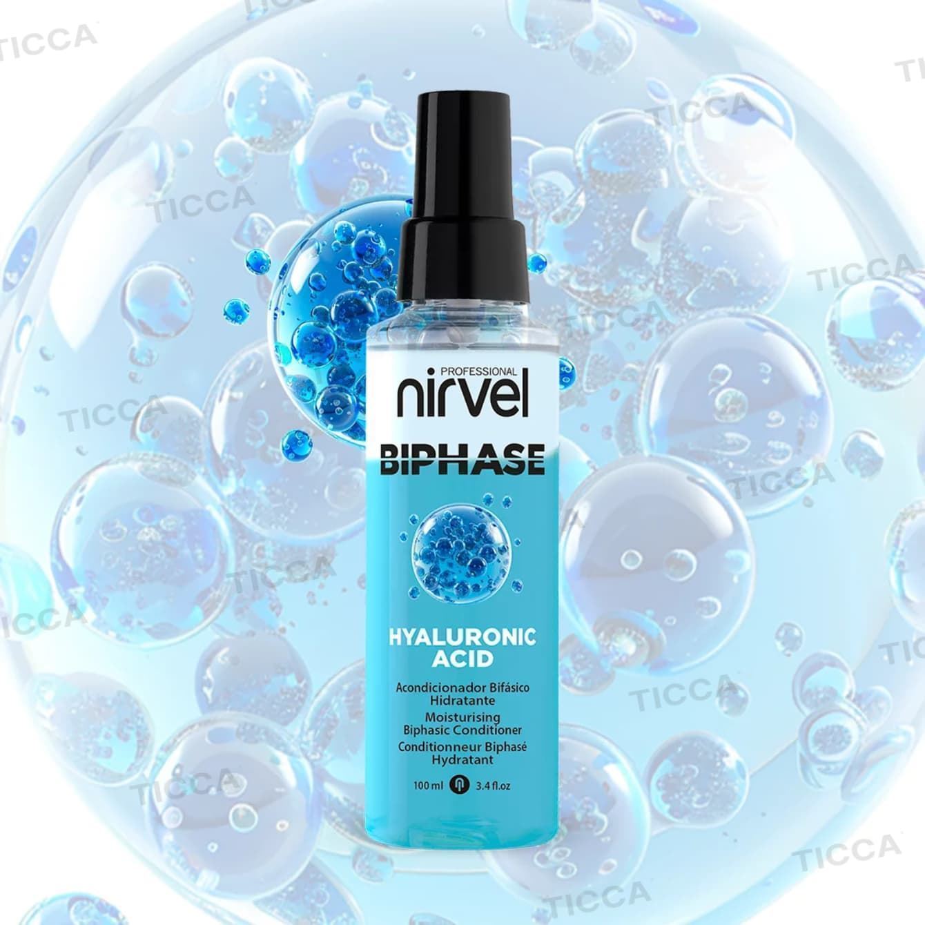 Acondicionador Bifasico Hidratante Acido Hialurónico 100ml | Nirvel Professional - Imagen 5
