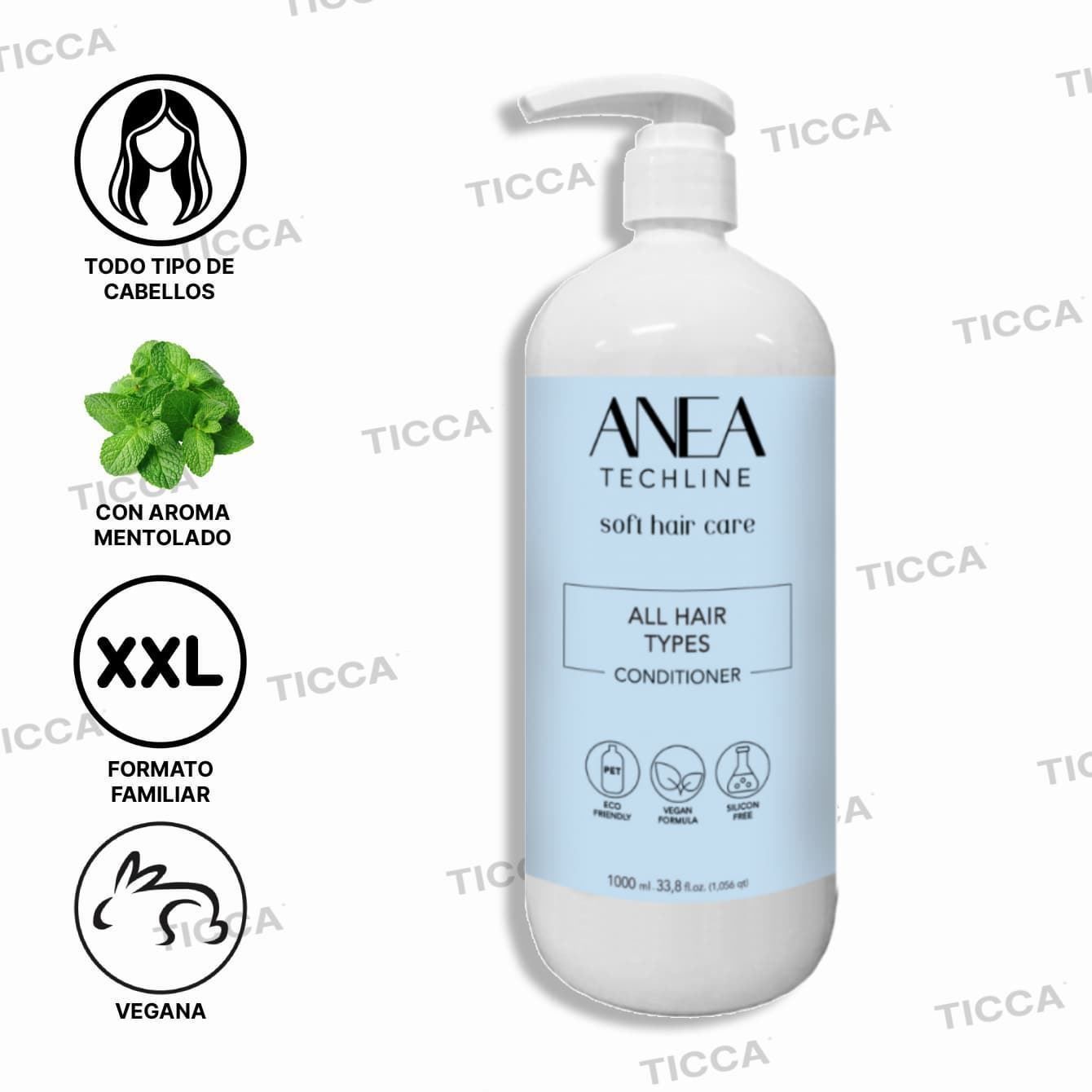 Acondicionador Para Todo Tipo De Cabellos All Hair Types 1000ml | Anea (Anea Techline) - Imagen 1