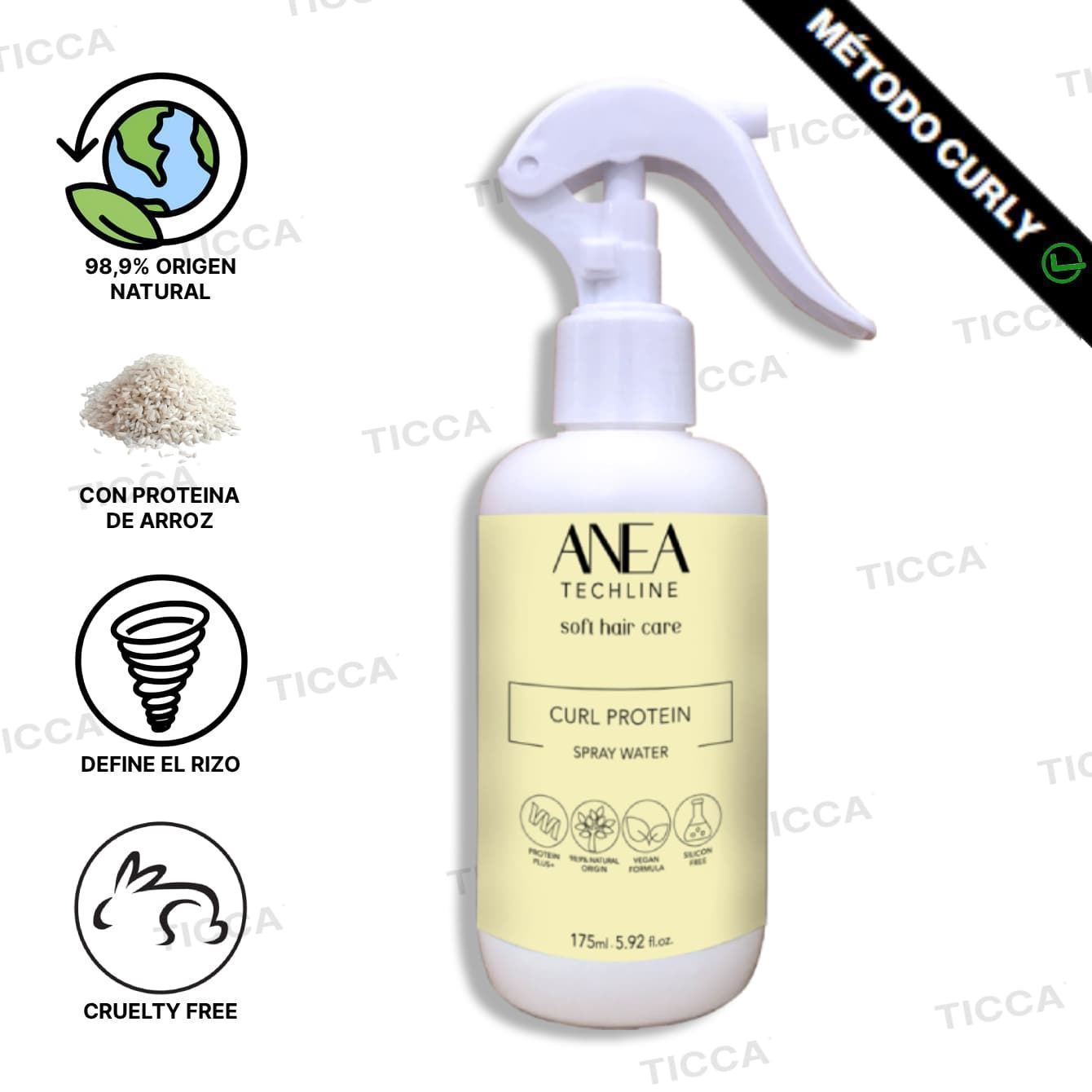 Agua de Proteinas en Spray apto Metodo Curly 175ml | ANEA - Imagen 2