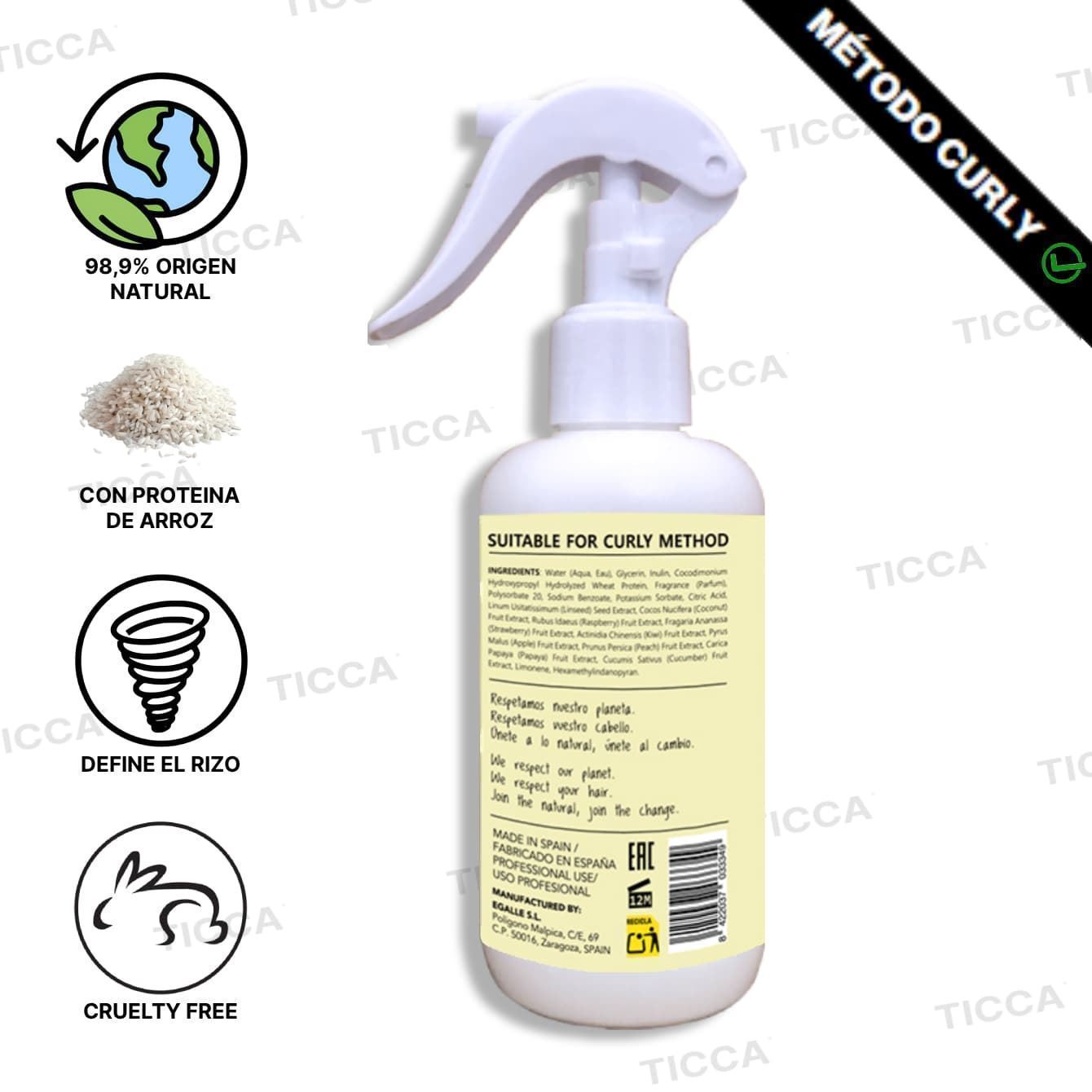 Agua de Proteinas en Spray apto Metodo Curly 175ml | ANEA - Imagen 4