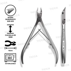 ALICATES DE CUTICULAS PROFESIONAL SMART 10  3mm | STALEKS - Imagen 1