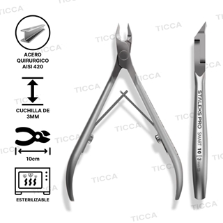 ALICATES DE CUTICULAS PROFESIONAL SMART 10  3mm | STALEKS - Imagen 1