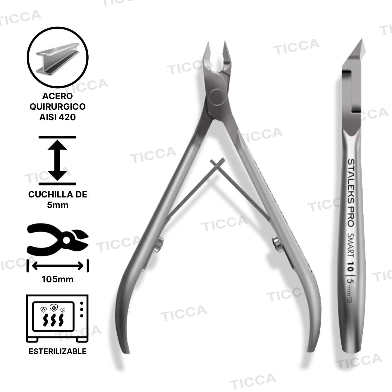 ALICATES DE CUTICULAS PROFESIONAL SMART 10 5mm | STALEKS - Imagen 1
