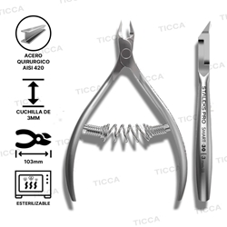 ALICATES DE CUTICULAS PROFESIONAL SMART 30  3mm| STALEKS - Imagen 1