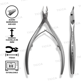 ALICATES DE CUTICULAS PROFESIONAL SMART 50  3mm | STALEKS - Imagen 1