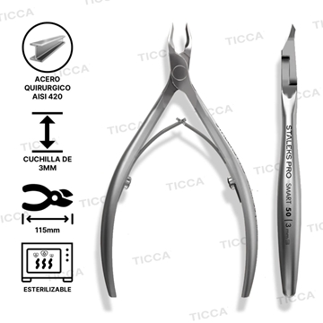 ALICATES DE CUTICULAS PROFESIONAL SMART 50  3mm | STALEKS - Imagen 1