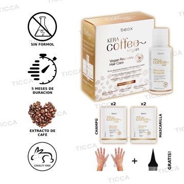 ALISADO ORGANICO BIOPLASTIA KERACOFFEE | BEOX - Imagen 1