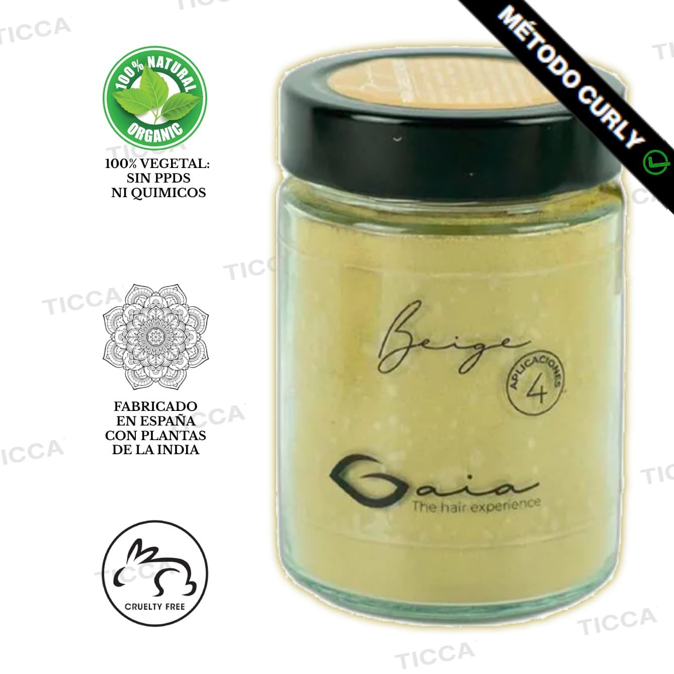 BARRO COLORACION 100% VEGETAL RUBIO BEIGE 175g | GAIA - Imagen 1