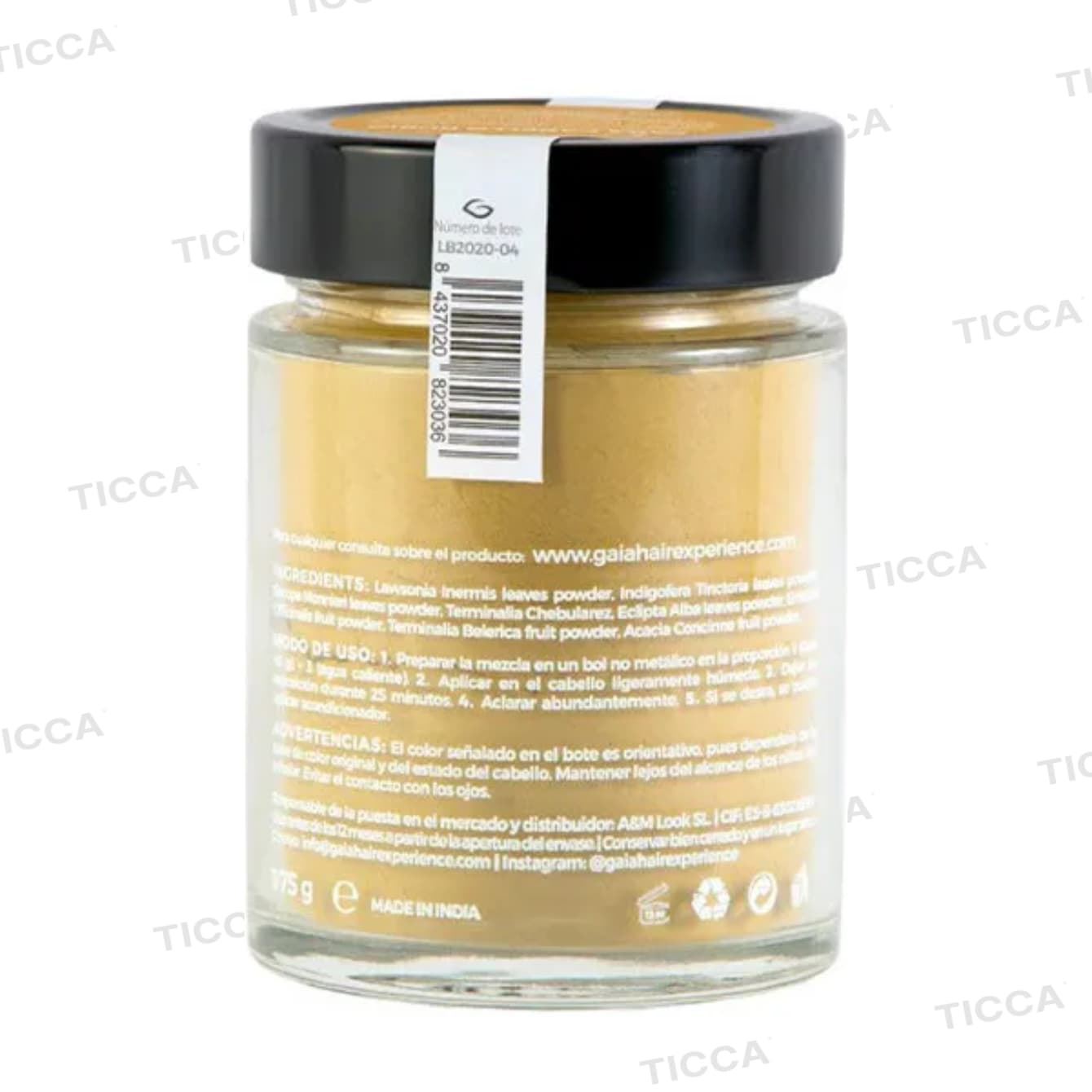 BARRO COLORACION 100% VEGETAL RUBIO BLONDE 175g | GAIA - Imagen 2