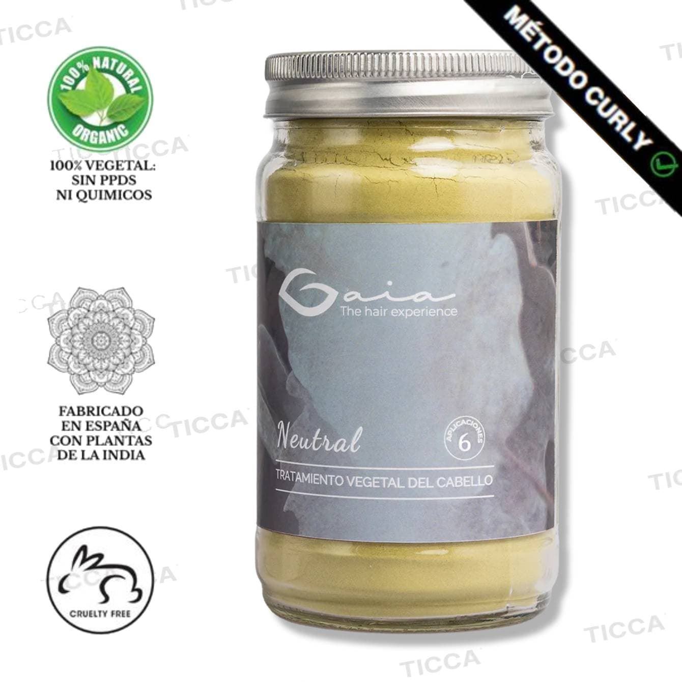 BARROS COLORACION 100% VEGETAL NEUTRAL: ACLARADO Y BRILLO 260g | GAIA - Imagen 1