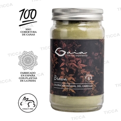 BARROS COLORACION VEGETAL BROWN CON COBERTURA DE CANA 260g | GAIA - Imagen 1