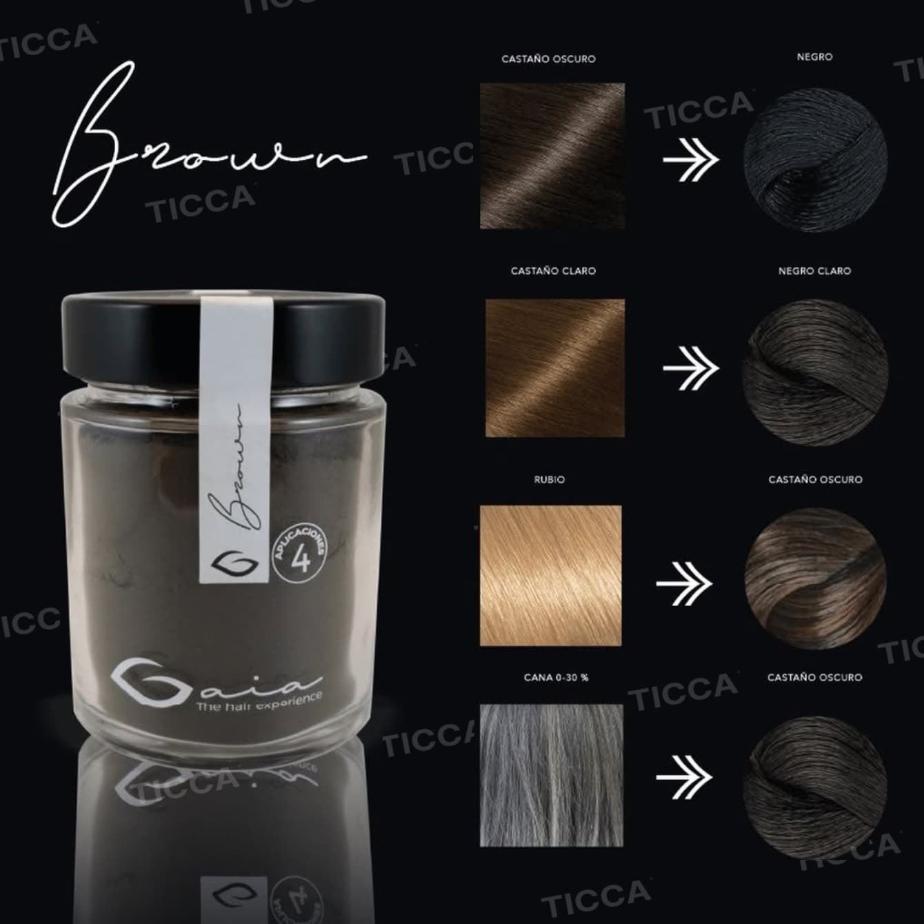 BARROS COLORACION VEGETAL BROWN CON COBERTURA DE CANA 260g | GAIA - Imagen 3