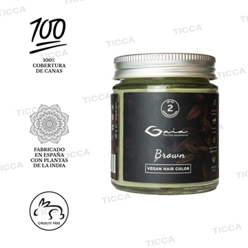 Barros Coloración Vegetal Castaño Oscuro Brown con Cobertura de Canas 75g | GAIA - Imagen 1