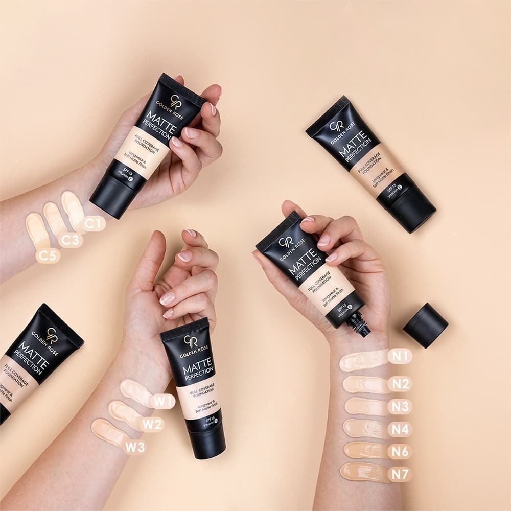 Base de Maquillaje Mate – Matte Perfection Foundation SPF 15 - 35ml | GOLDEN ROSE - Imagen 9