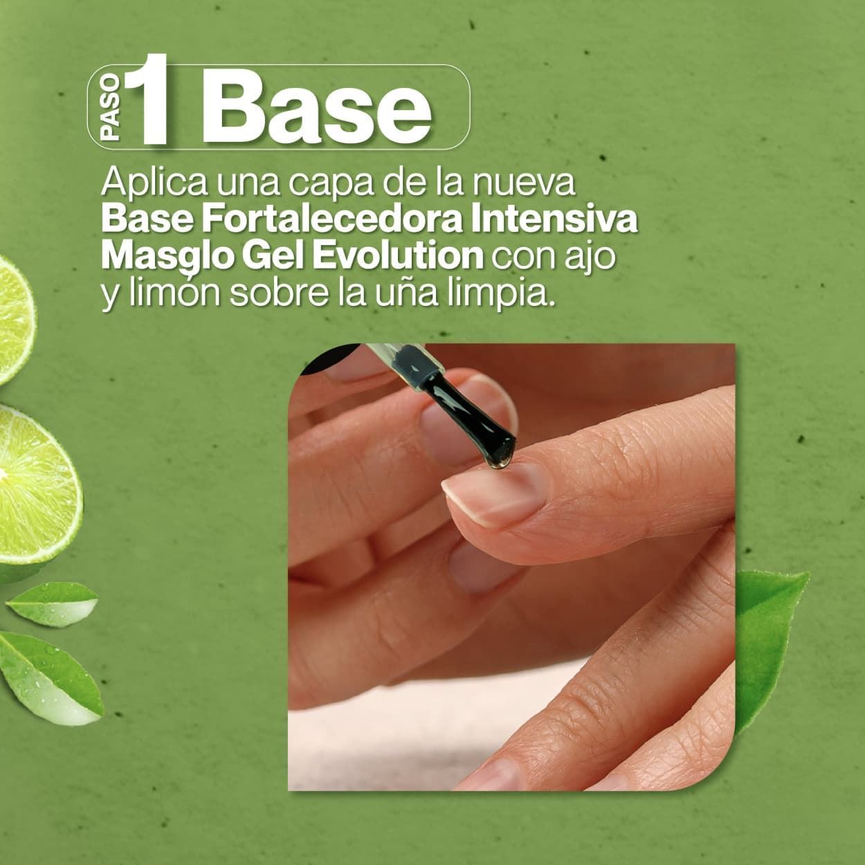 Base Fortalecedora Ajo y Limón para Gel Evolution 13,5ml | Masglo - Imagen 4