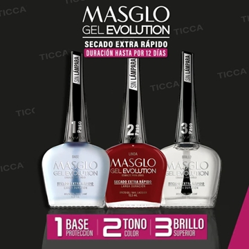 BASE PARA PINTAUÑAS LARGA DURACION GEL EVOLUTION 13,5ml | MASGLO - Imagen 2