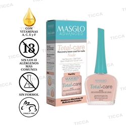 Base Recuperadora de Uñas Total Care Advanced 13,5ml - Color Natural | Masglo - Imagen 2