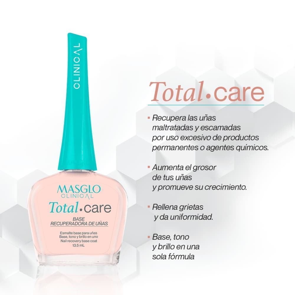 Base Recuperadora de Uñas Total Care Advanced 13,5ml - Color Natural | Masglo - Imagen 6