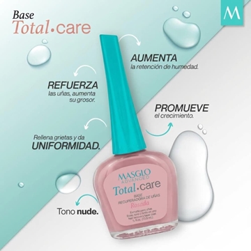 Base Recuperadora de Uñas Total Care Advanced 13,5ml - Color Rosado | Masglo - Imagen 2