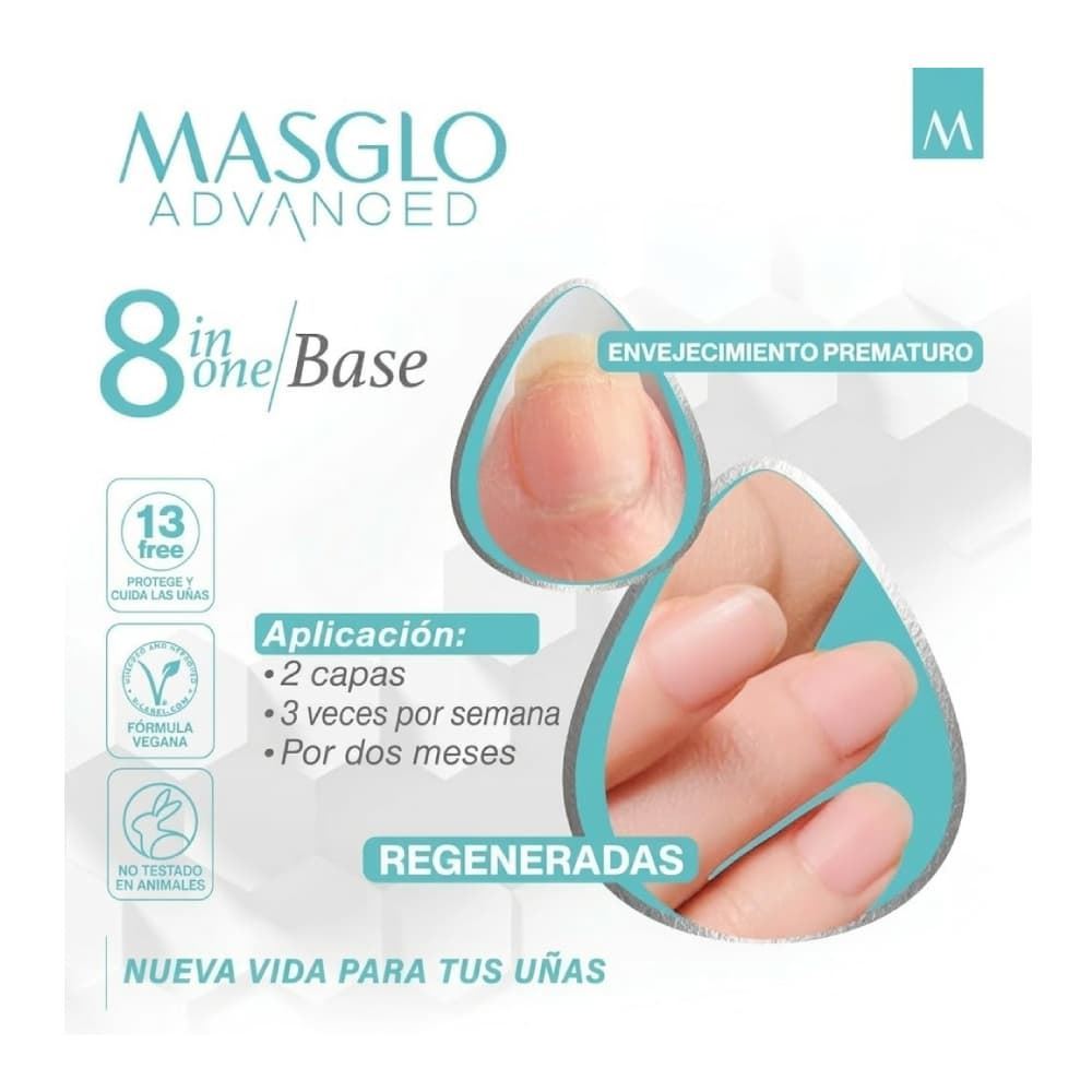 Base Regeneradora 8 en 1 Advanced 13,5ml | Masglo - Imagen 3