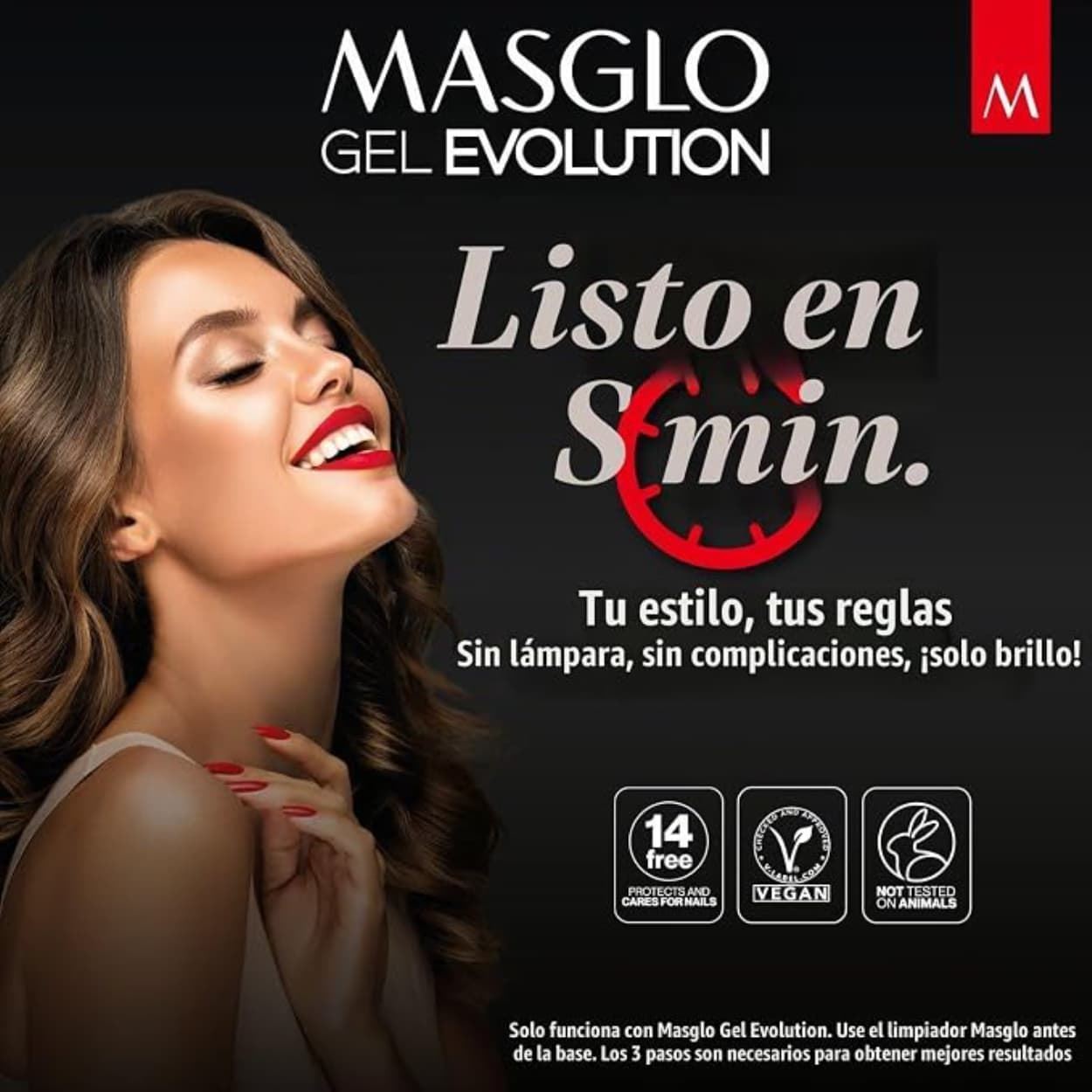 Base Reparadora con Biokeratina para Gel Evolution 13,5ml | Masglo - Imagen 5
