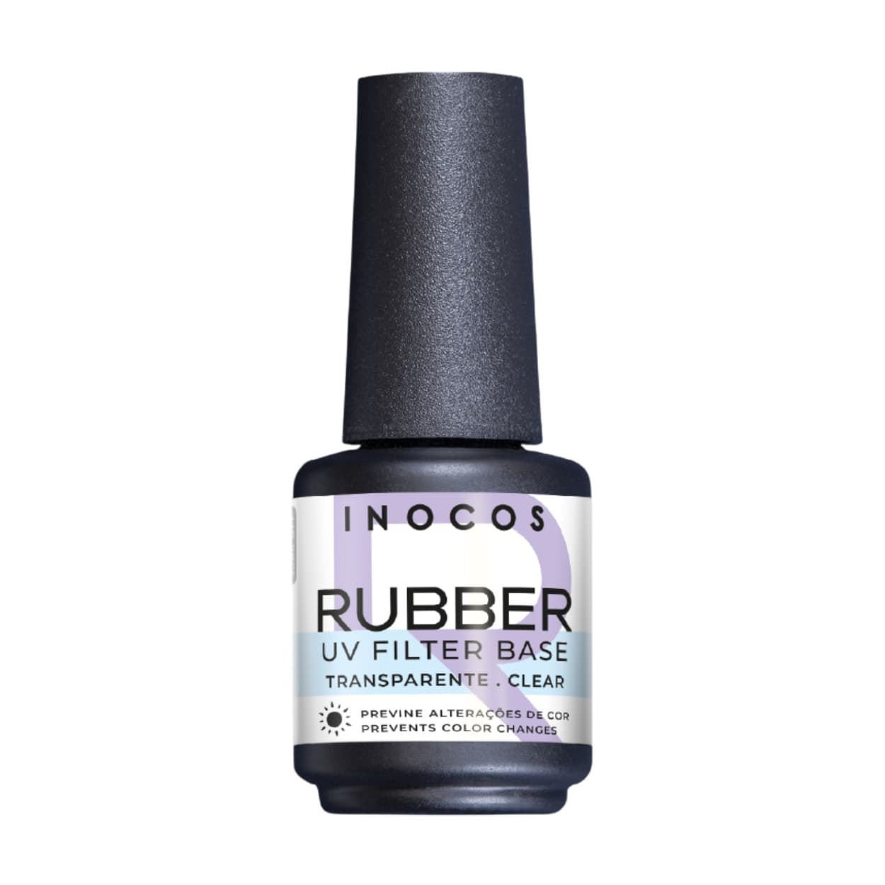 Base Rubber Semipermanente Transparente con Filtro UV 15ml | Inocos - Imagen 1