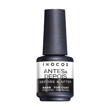 Base Semipermanente 2 en 1 Base y Top Antes & Despues - Con Goma 15ml | Inocos - Imagen 1