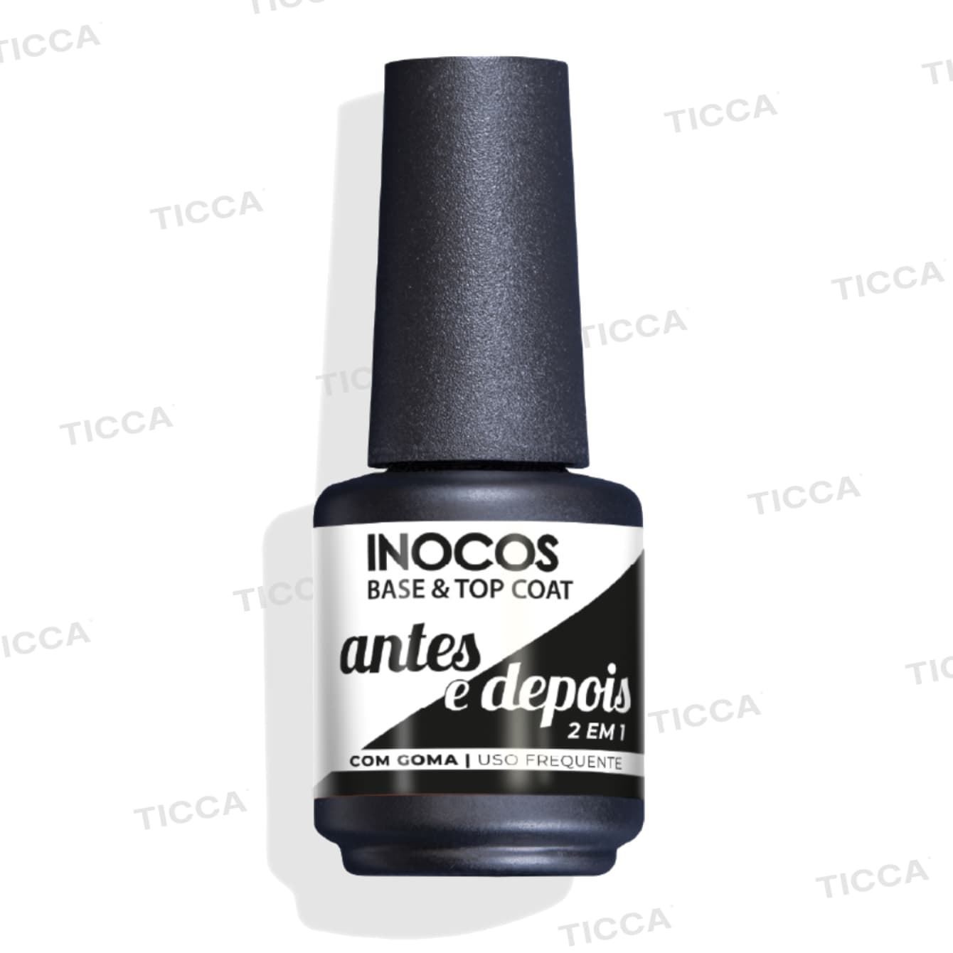 BASE SEMIPERMANENTE 2 EN 1: BASE Y TOP  "ANTES E DESPOIS" 15ml INOCOS - Imagen 1