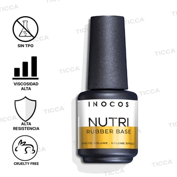Base Semipermanente Rubber Nutritiva Nutri Rubber Base 15ml | INOCOS - Imagen 2