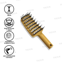 CEPILLO DESENREDANTE DE VIAJE CERDAS DE JABALI Y NYLON "VENTBRUSH"  | RICKI PARODI - Imagen 1