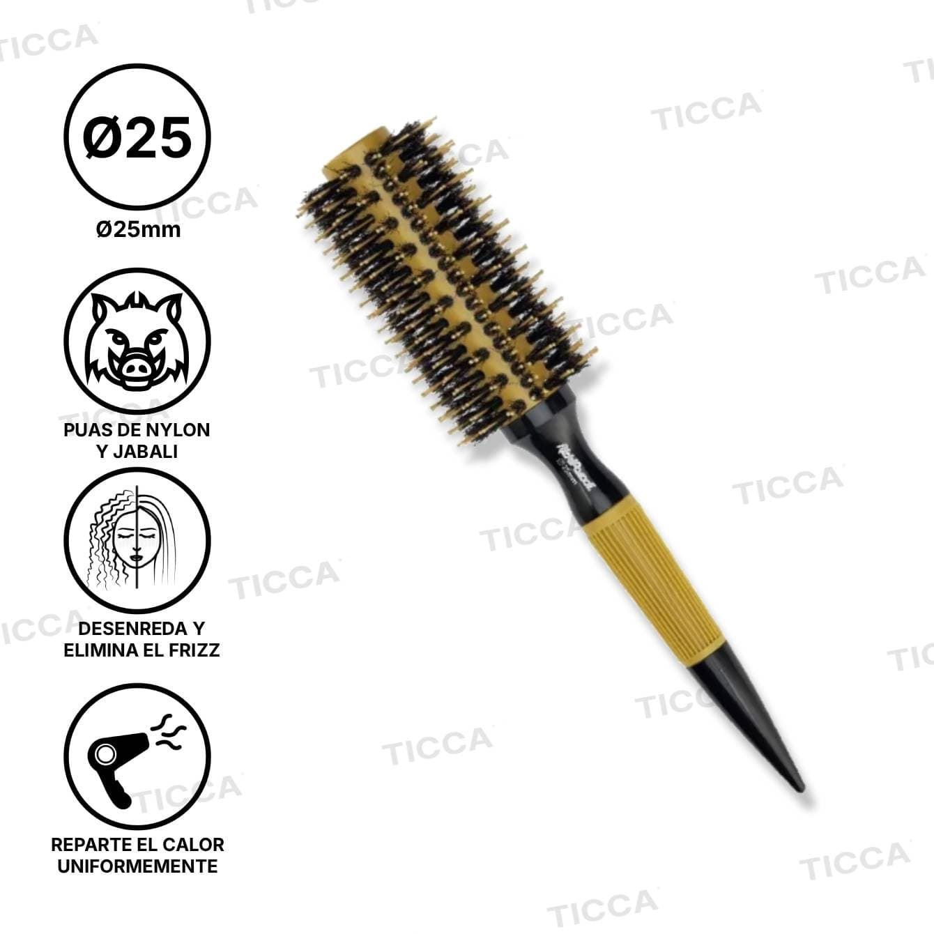 CEPILLO TERMICO CERDAS DE JABALI Y NYLON Ø25 | RICKI PARODI - Imagen 1