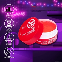 CERA BRILLO "RED AQUA HAIR WAX" BOTE ROJO 150ml | RedOne - Imagen 1