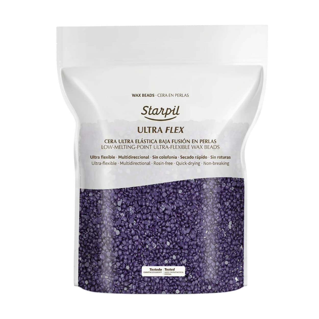 Cera caliente depilatoria malva en perlas pieles sensibles Ultra Flex 1000g | Starpil - Imagen 1