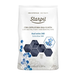 Cera depilatoria caliente Azul de baja fusion en pastillas 3AB 1Kg | Starpil - Imagen 1
