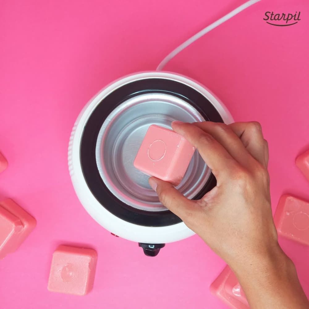 Cera depilatoria caliente rosa de baja fusion en pastillas 4AB 1Kg | Starpil - Imagen 4