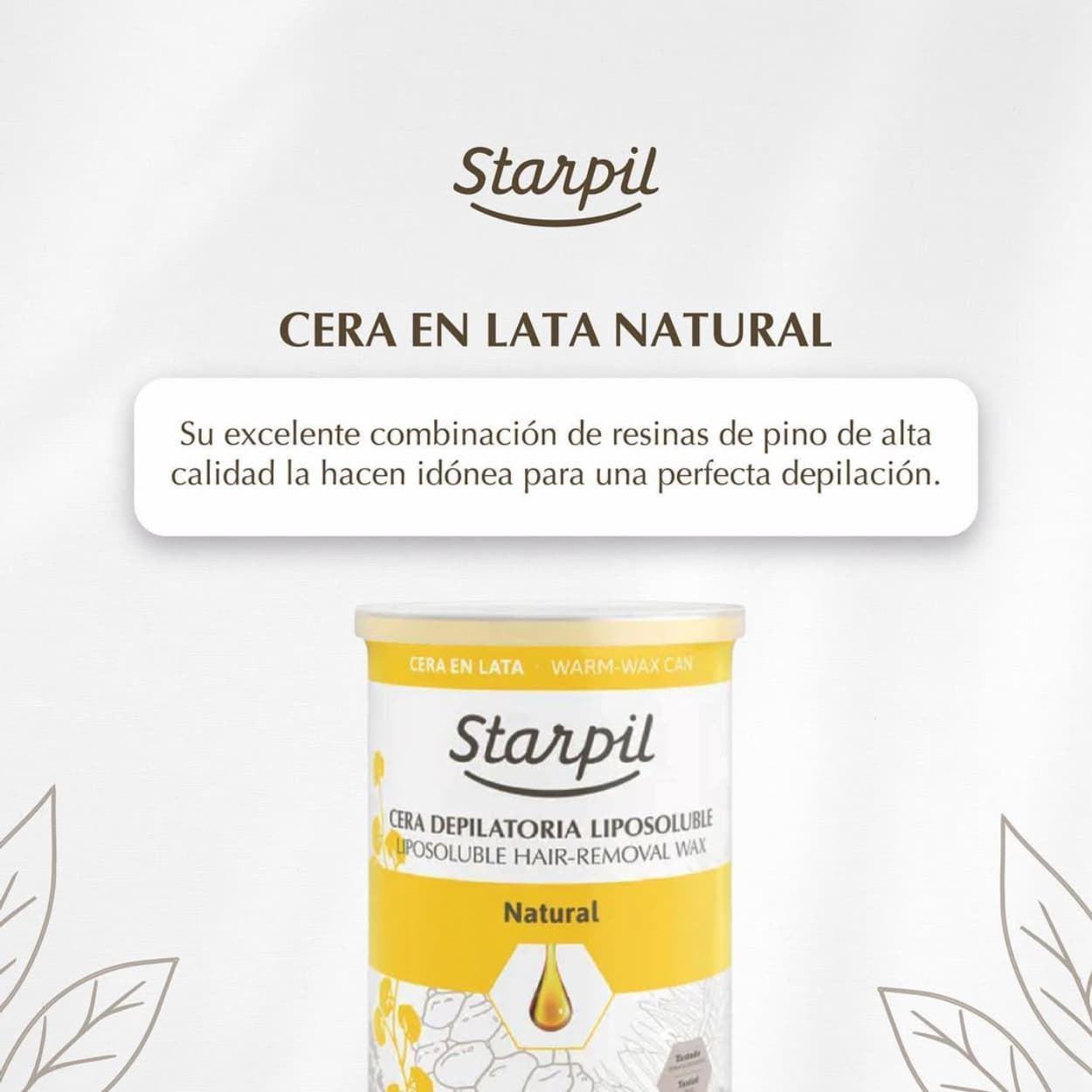 Cera tibia en lata Natural 800ml | Starpil - Imagen 3
