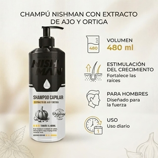 Champu Anticaida con Ortiga 480ml | Nishman - Imagen 2