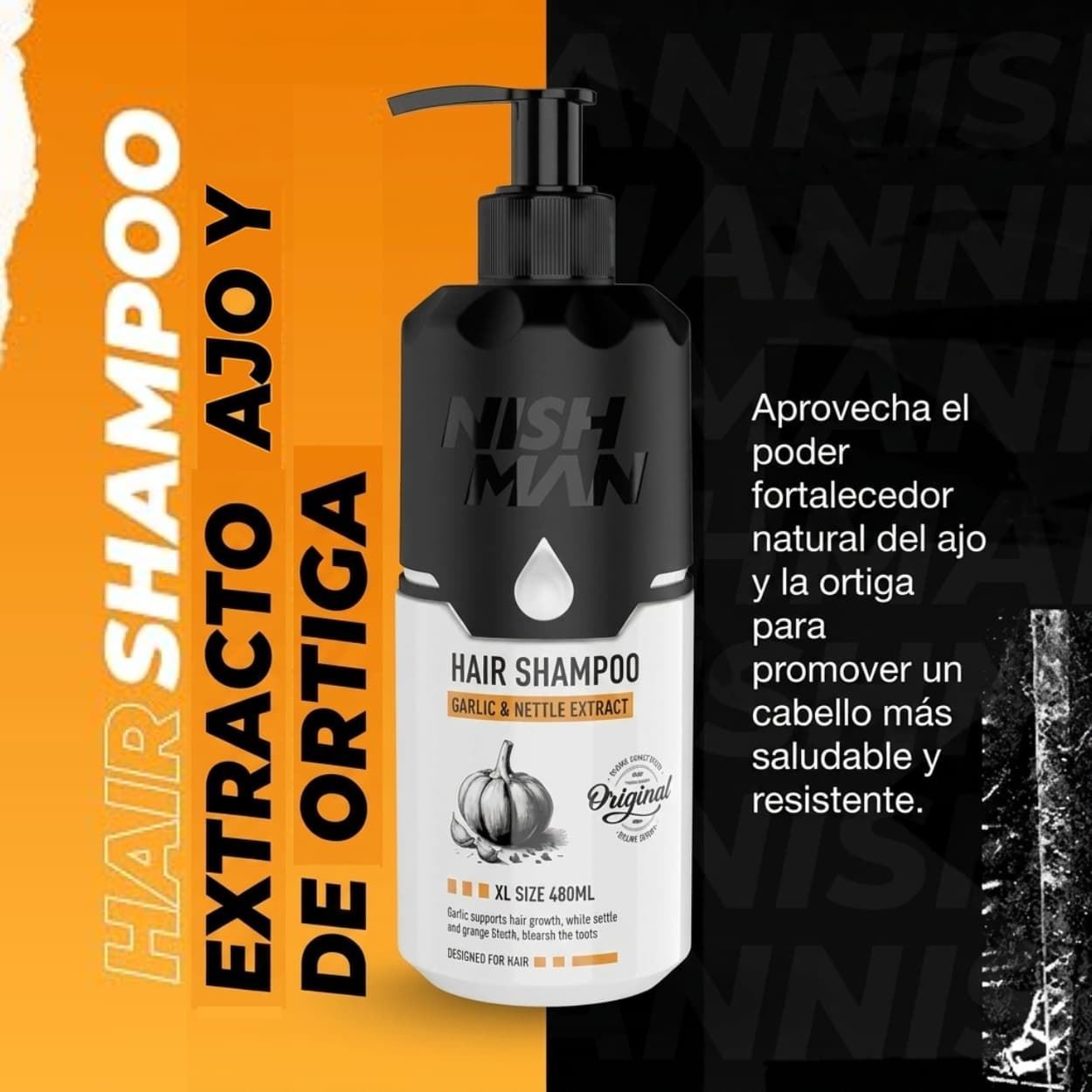 Champu Anticaida con Ortiga 480ml | Nishman - Imagen 3