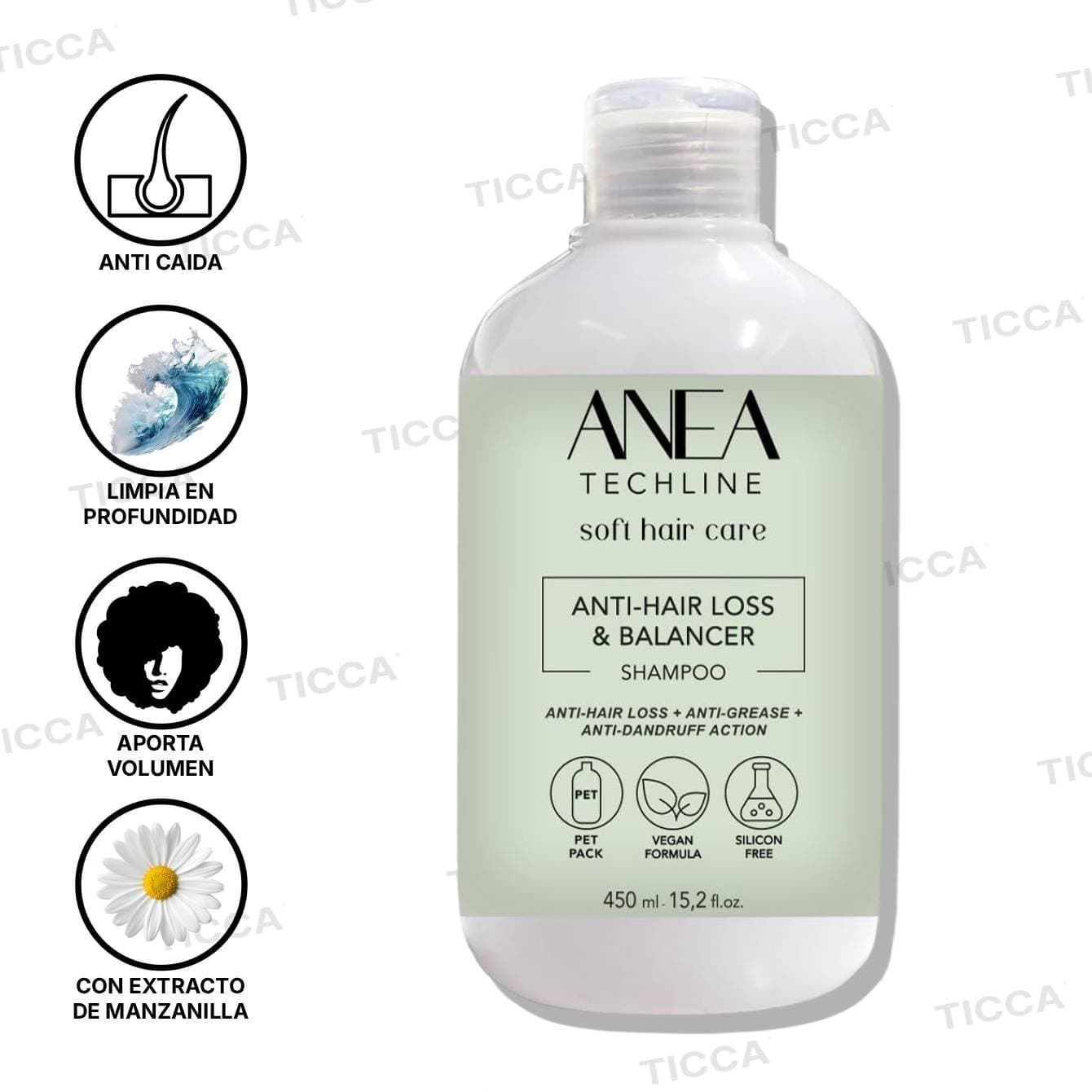 Champú Anticaída y Antigrasa Balancer 450ml | Anea Techline - Imagen 2