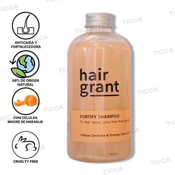 Champú Anticaída y Fortificador Fortify 250ml - 98% Natural | Hair Grant - Imagen 2