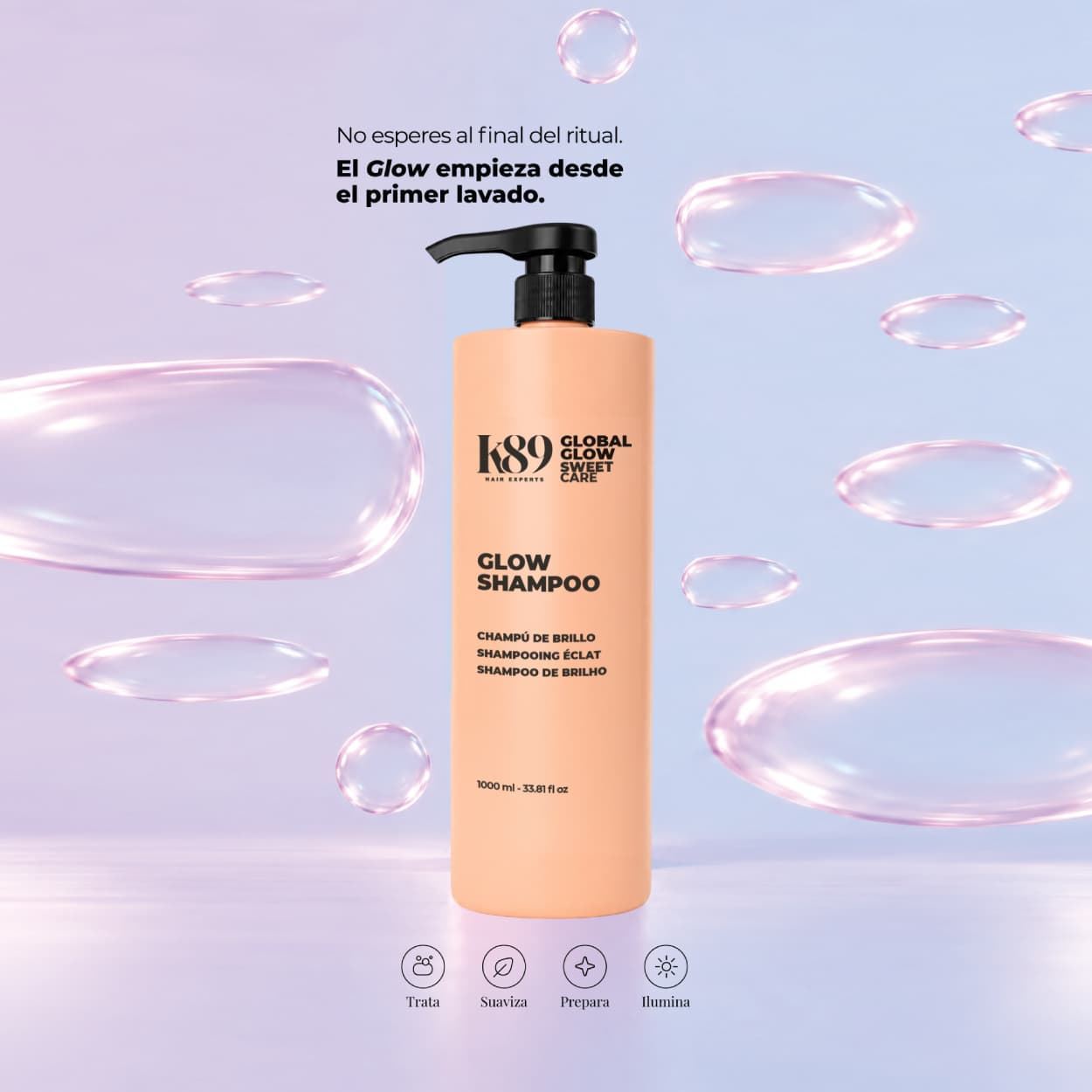 Champu Antiencrespamiento y Brillo Global Glow 1000ml | K89 - Imagen 2