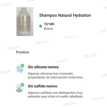 CHAMPU HIDRATACION NATURAL Y ANTICRESPO NATURAL HIDRATION 450ml | ANEA - Imagen 2