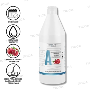 CHAMPU HIDRATANTE CON EXTRACTO DE GRANADA HAIR LAB 1200ml | SALERM - Imagen 1